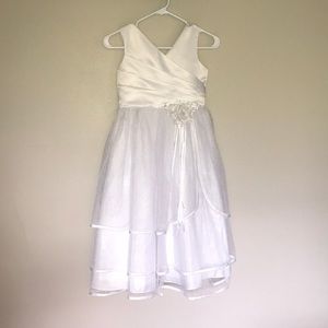 Girls White Formal Dress size 10